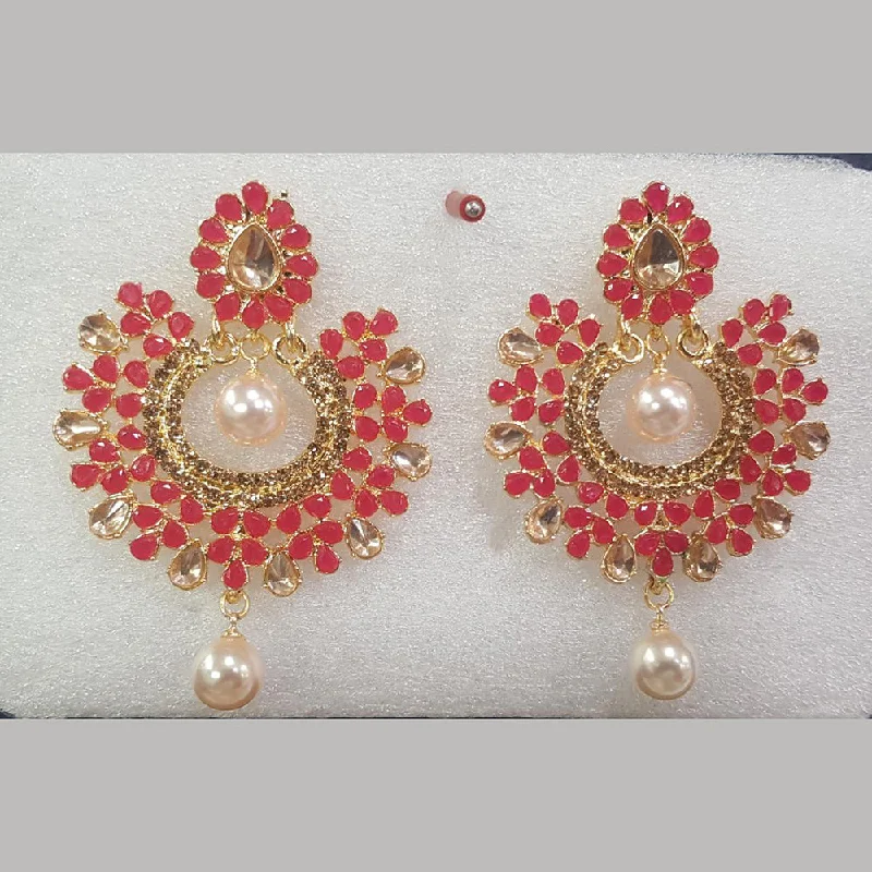 celestial earrings for women-Shreeji Gold Plated Dangler Earrings