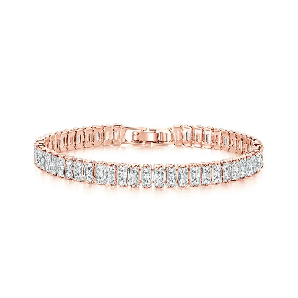 Rose Gold White Stone 19cm