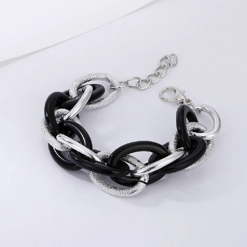 Silver Black Bracelet