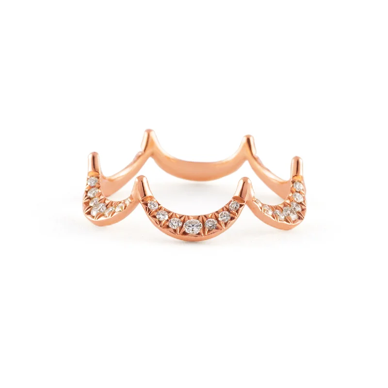 open rings for women-Jado Crown - Rose Provence Solo