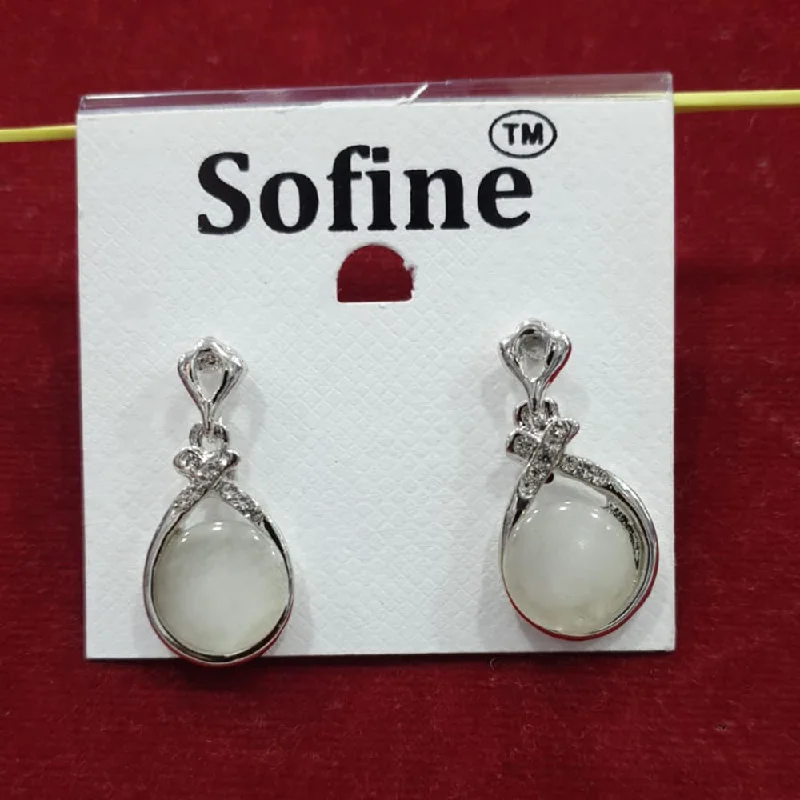 round hoop earrings for women-Sofine Silver Plated Stud Earrings