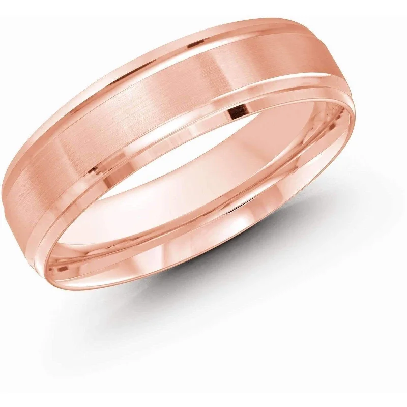 rose gold engagement rings for women-Rose Gold Wedding Band