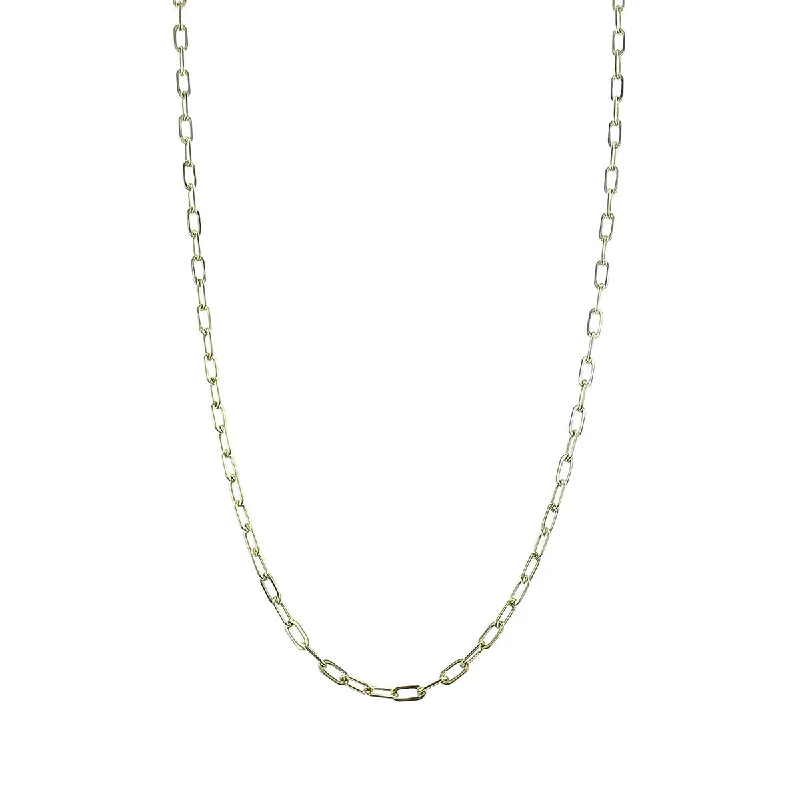 dainty necklaces for women-18-Inch Flat Link Necklace