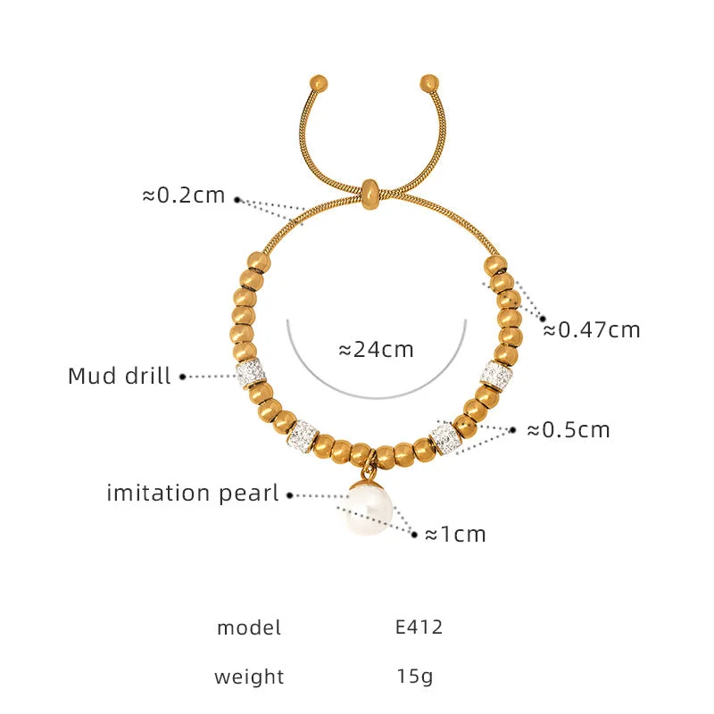 E412-578 Gold Bracelet-24cm