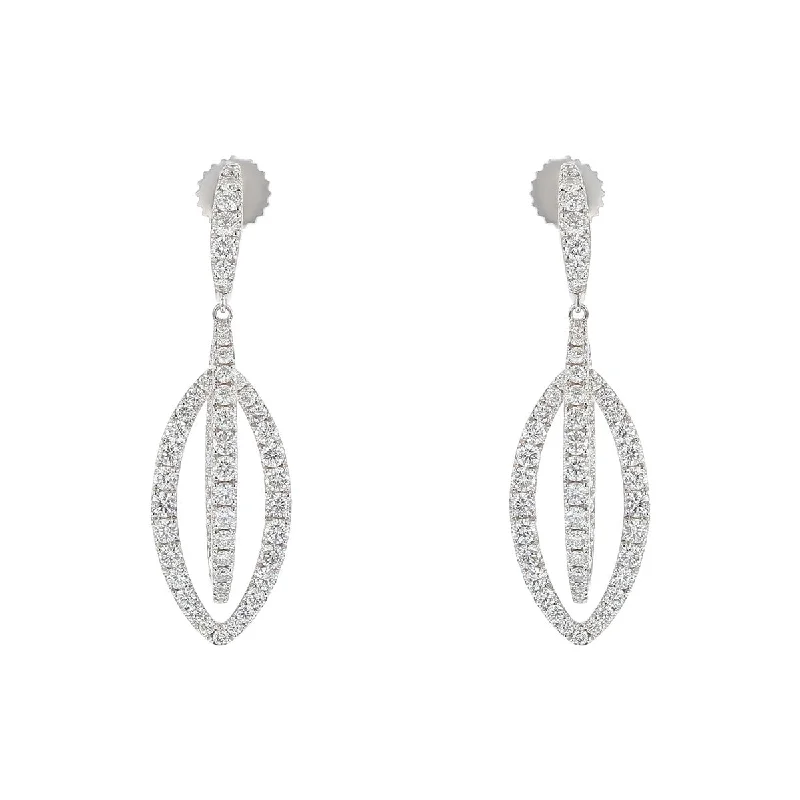 minimalist earrings for women-Diamond Drop Earrings