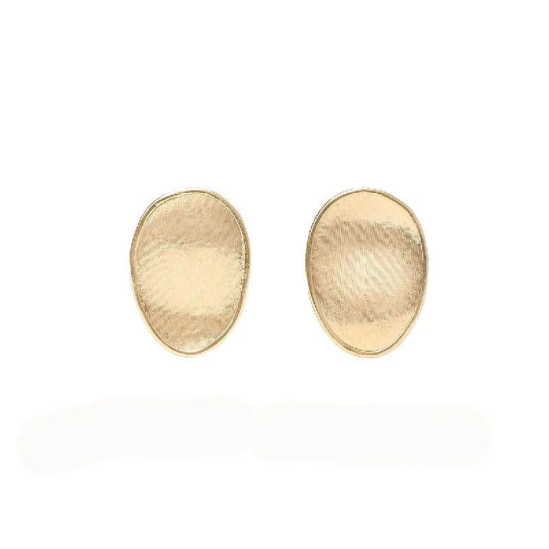 customized earrings for women-18K Yellow Gold Petal Small Stud Earrings