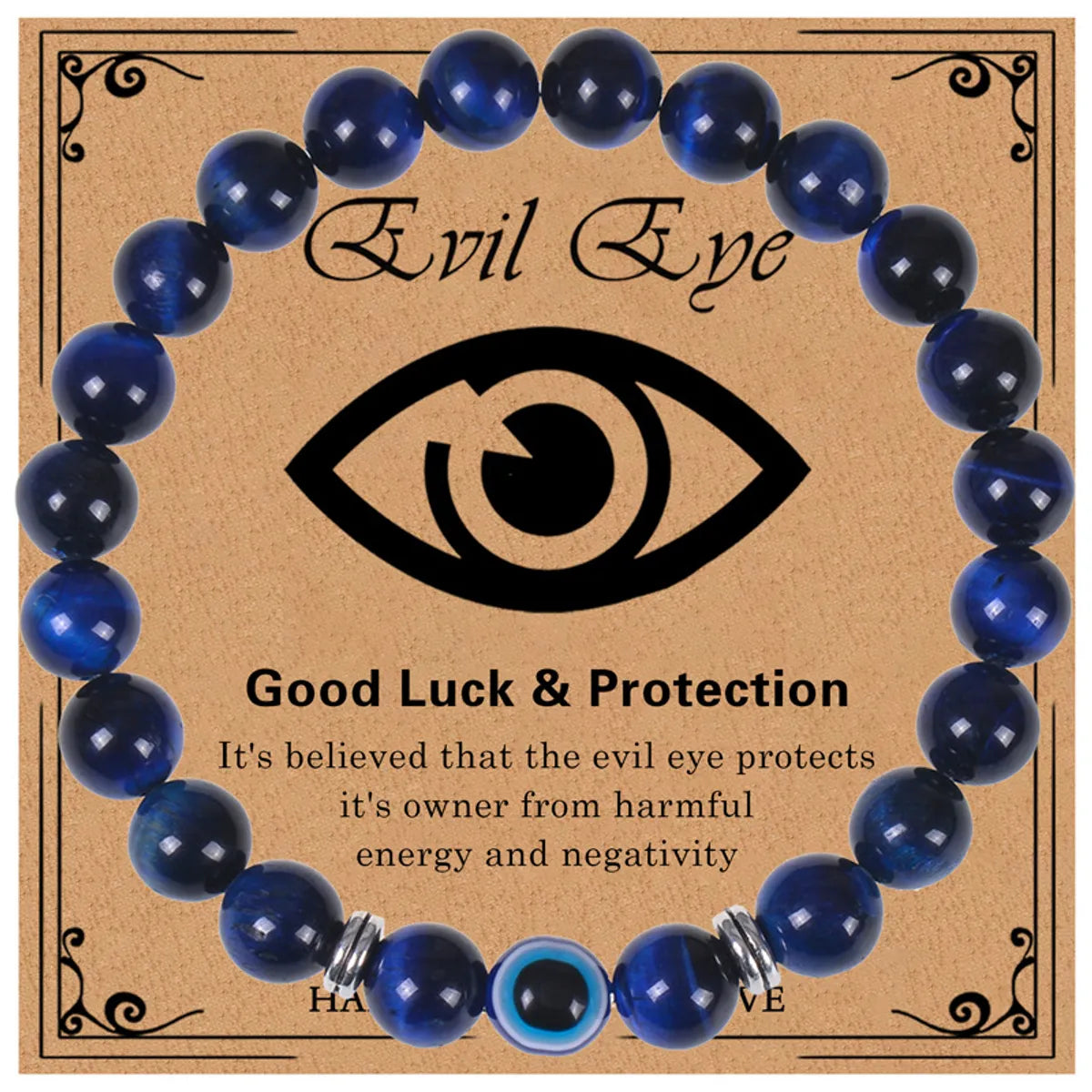 Qingjin Tigereye-Evil Eye Bracelet