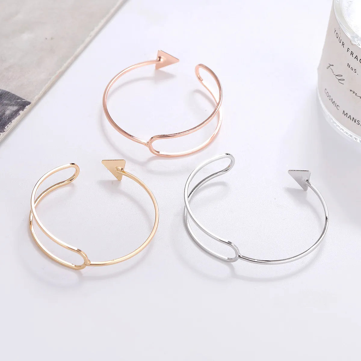 floral bracelets for women-Simple Style Geometric Alloy Plating Women's Bangle